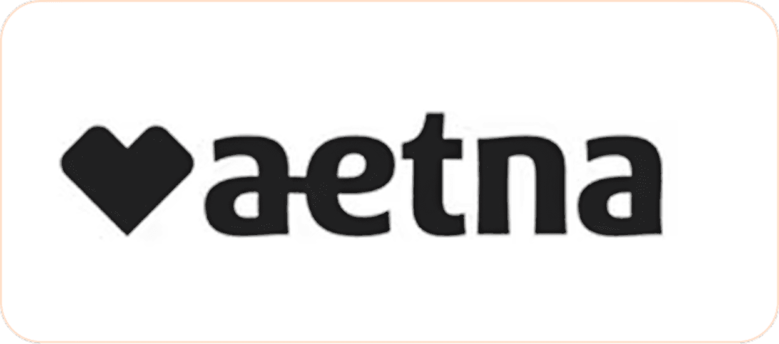 Black Aetna text on gray background