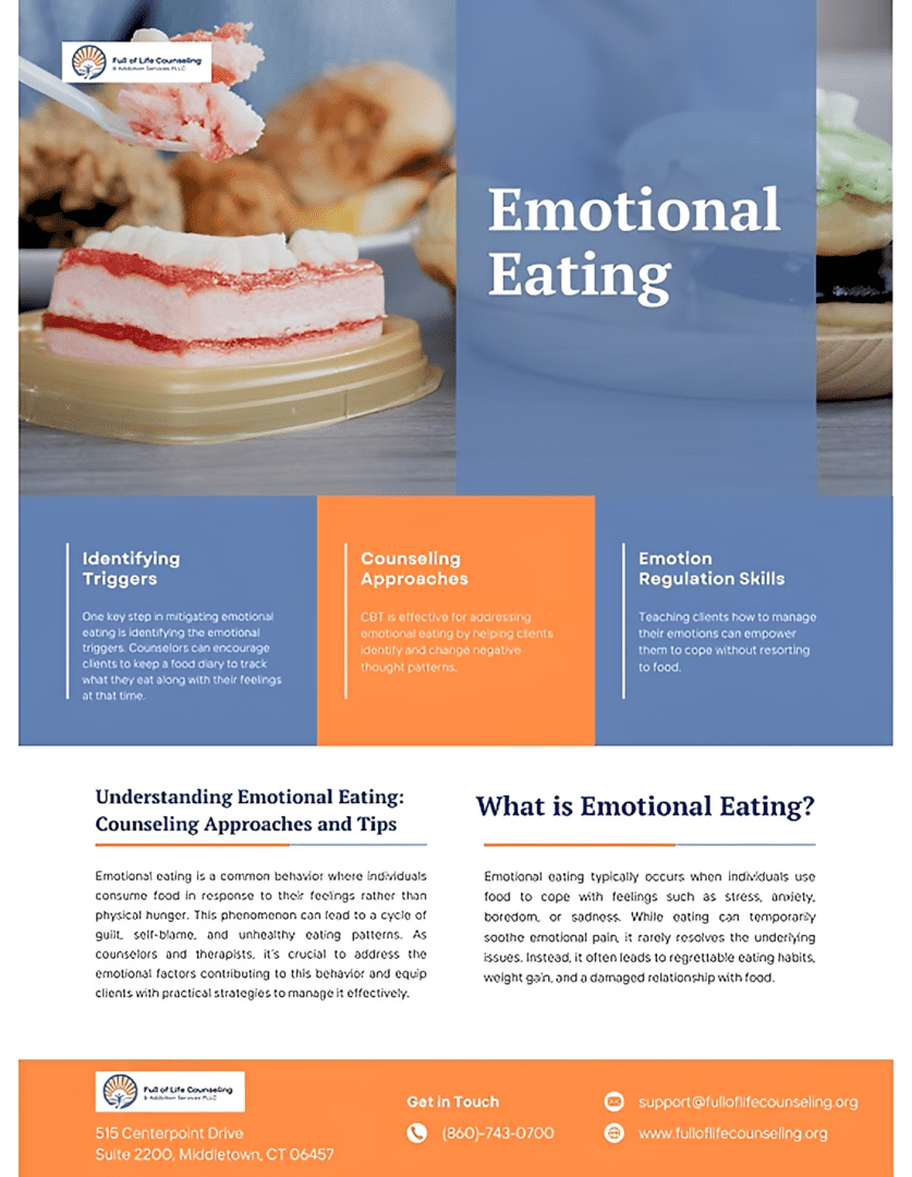 Emotional eating informational flyer